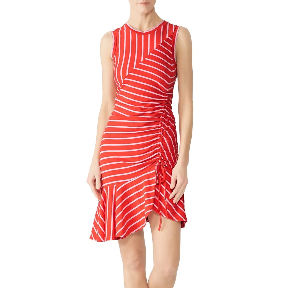 Parker Striped Lucia Red Sleeveless Dress Women’s Size XXL Stretchy Career Chic